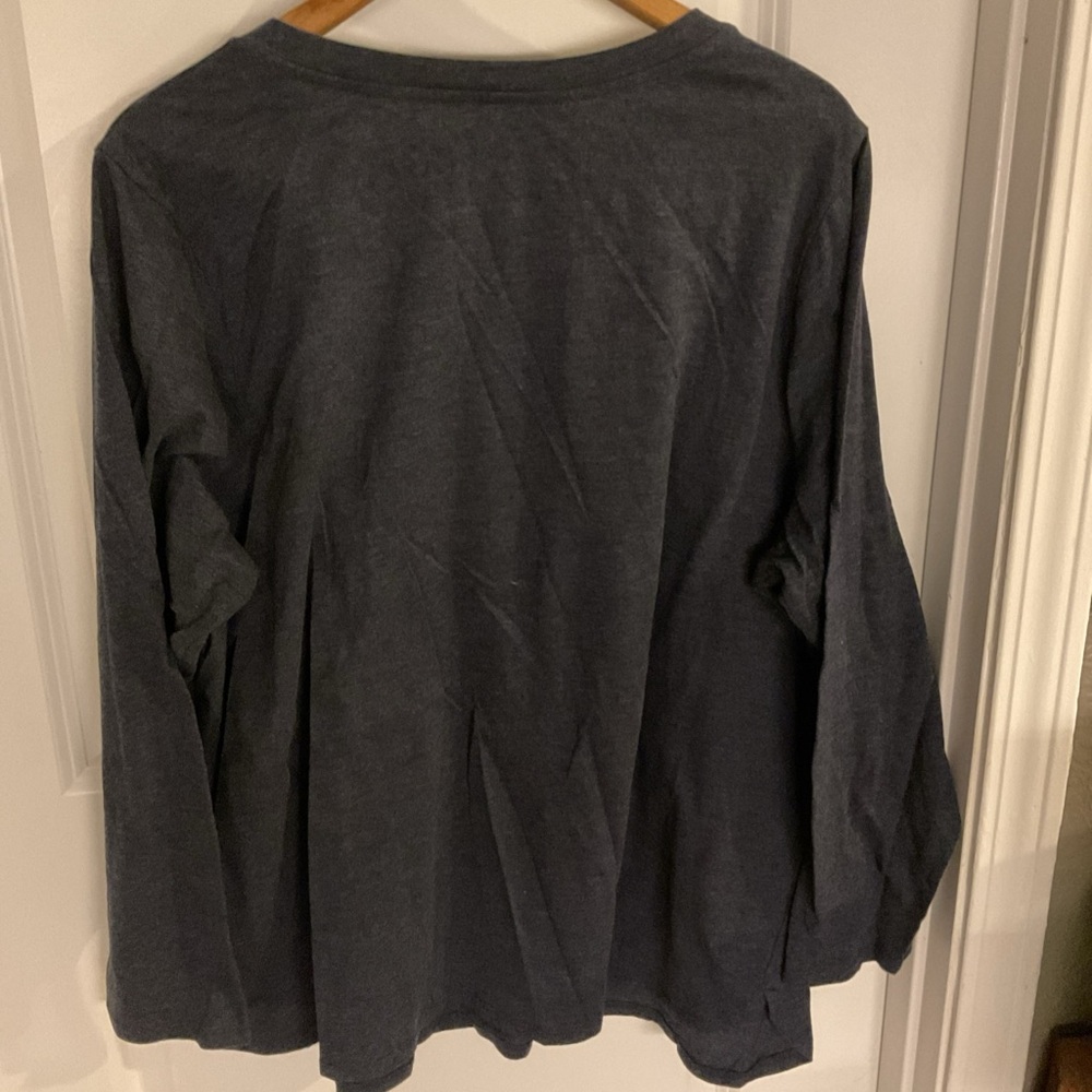 CJ Banks - Long Sleeve Sheep Shirt - Blue - Ladies Size 3X - Picture 4 of 13